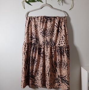 ASOS Design Animal Print Maxi Skirt